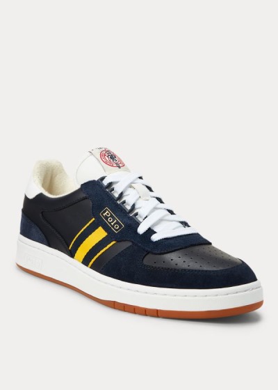 Men's Polo Ralph Lauren Court Leather Sneakers | 307692ODL